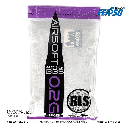 BLS - ESFERA PLASTICA BBS, 5.95 MM 0,20 G COM 5000 UN