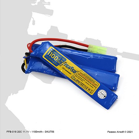 FFB-018 - BATERIA LiPo 20C 11,1V - 1100mAh 3S 3P
