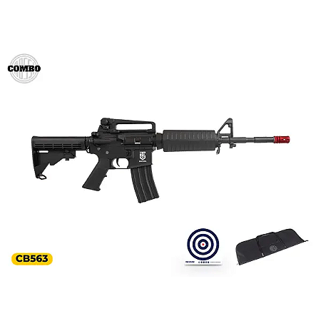 Rifle de Airsoft Elétrico M4A1 Rossi Sentinel Carbine Full Metal 6mm + Capa + Alvo
