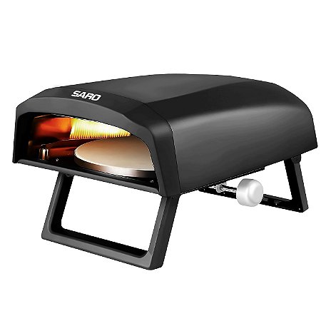 Forno De Pizza Italiano Rotativo A Gás GLP FC40R Saro 40cm 500°C