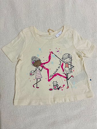 Camiseta Feminina estampada GAP 0-3 meses