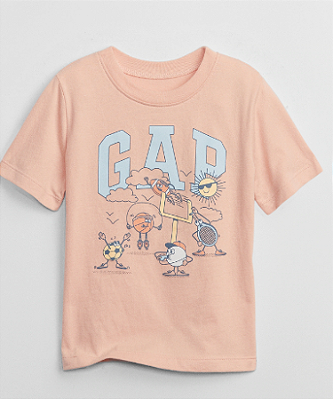 Camiseta Masculina GAP Estampada  6-12 meses