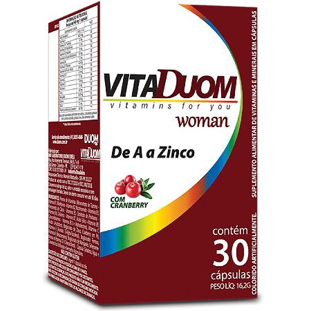 VitaDuom Woman de A a Zinco Duom 30 cápsulas
