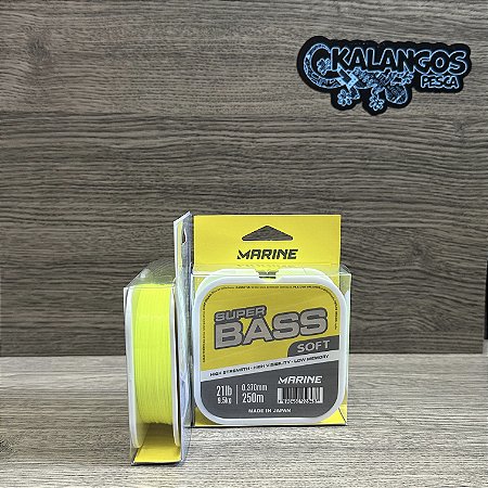 Linha monofilamento Super Bass amarela Marine Sports - 250m