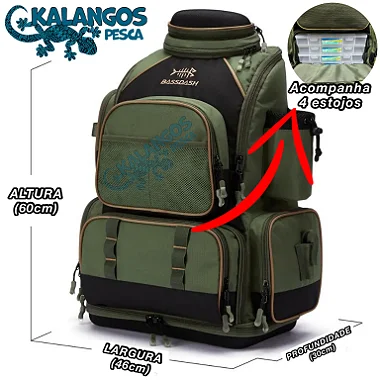 Mochila importada de extrema qualidade - acompanha 4 estojos
