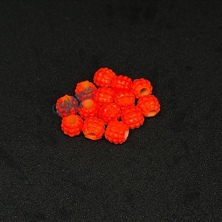 Miçanga Abacaxi laranja fluorescente da Kalangos (10 unidades)