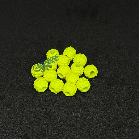 Miçanga Abacaxi amarela fluorescente da Kalangos (10 unidades)