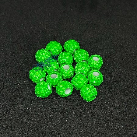 Miçanga Abacaxi verde fluorescente da Kalangos (10 unidades)