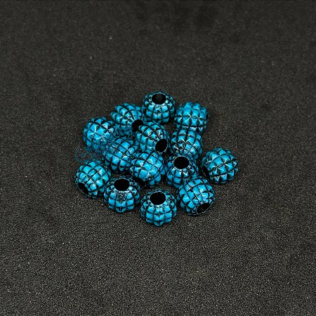 Miçanga Abacaxi azul da Kalangos (10 unidades)