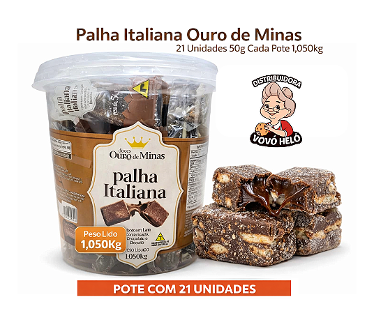 Palha Italiana Ouro de Minas - Pote com 21 Undiades