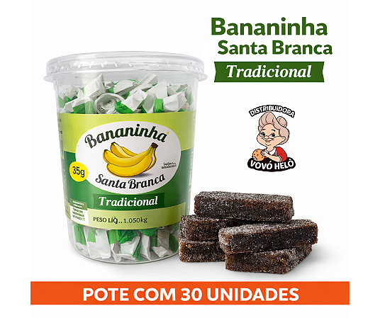 Bananinha De Santa Branca - Tradicional Pote 30 Unidades