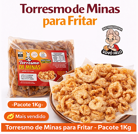 Torresmo de Minas para Fritar – Pacote 1Kg | Crocante, Sabor Mineiro e Fácil de Preparar
