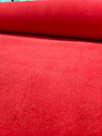 Veludo Flocado Embalagem e Decoração Dupla Face - Vermelho