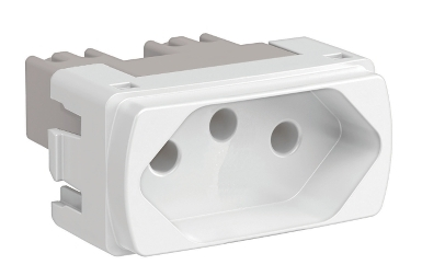 MÓDULO TOMADA 2P+T 10A 250V BRANCO MILUZ S3B70340