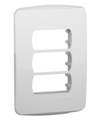 PLACA 4X2 3 POSTOS BRANCA COM SUPORTE MILUZ S3B57230