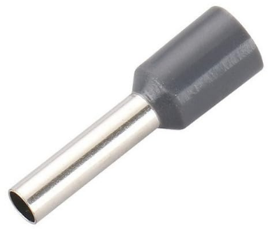 Terminal Ilhós Tubular 4,0m² 28A Cinza 100 Peças Decorlux