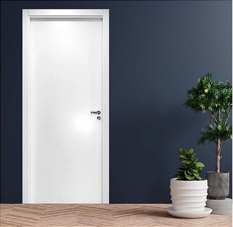 Kit Porta Melamínica Lisa Semi-oca Batente Mdf-ultra D Alizar Regulável 2 Lados