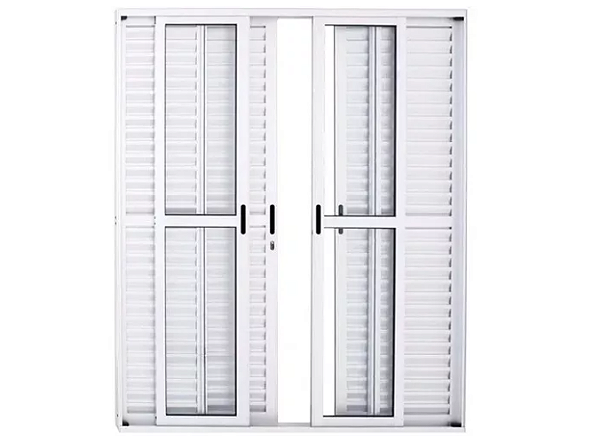 Porta Balcão 6 Folhas Alumínio Branco Linha 25 Várias Medidas