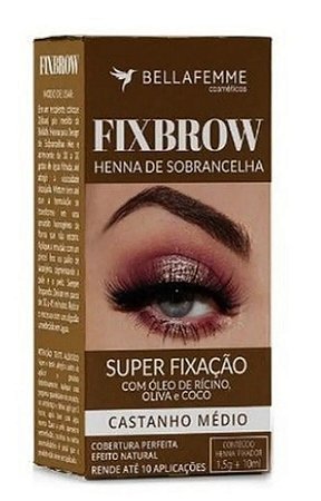 Henna Fixbrow Castanho Médio Bella Femme