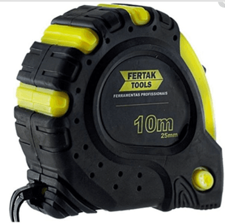 Trena De Medição Emborrachada 10Mx25Mm 8014 Fertak