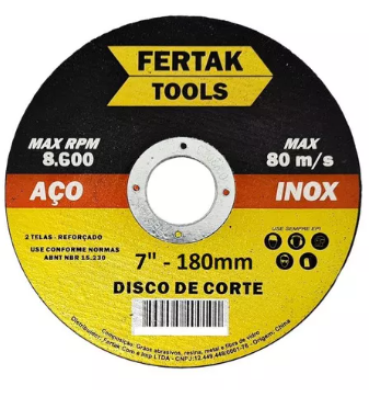 Disco De Corte Inox 180X1,6 7 Pol 2814 Fertak