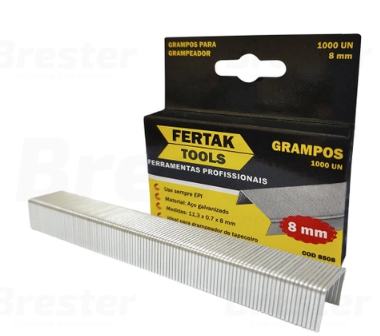 GRAMPO PARA GRAMPEADOR 08MM C/1000PCS 8508 FERTAK