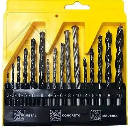 Jogo De Brocas Mad/Concr/Metal 16Pcs 1202 Fertak
