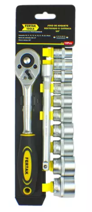 Jogo Soquete Sext 1/2" 10-22Mm 12Pcs 4814 Fertak