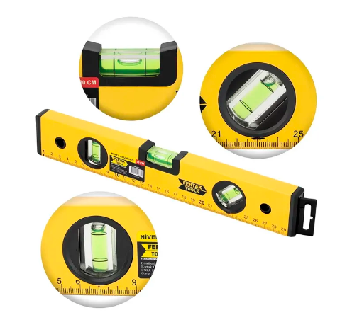 Nivel 30Cm Profissional 12" 3 Bolhas 6302 Fertak