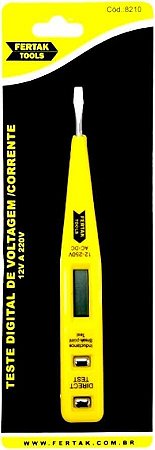 Chave Teste Digital Volt/Corrente 12V/250V 8210 Fertak