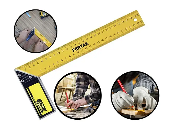 Esquadro 12" Cabo Aco 3902 Fertak