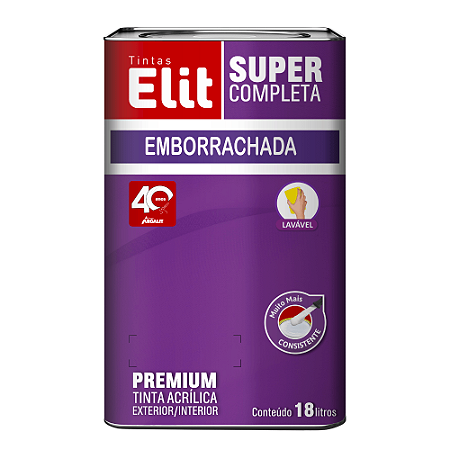 TINTA EMBORRACHADA BRANCA 18L ELIT - Bremenkamp - Material de Construção