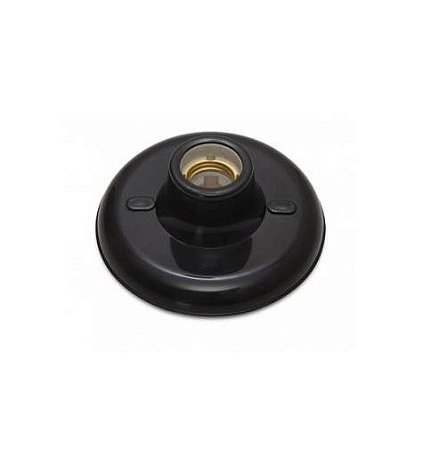 Plafon E27 Preto C/ Bocal Porc 1130001 Blumenau