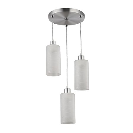 Lustre Pendente Decorativo Liso Base Alumínio 3x E27 88561104 Blumenau
