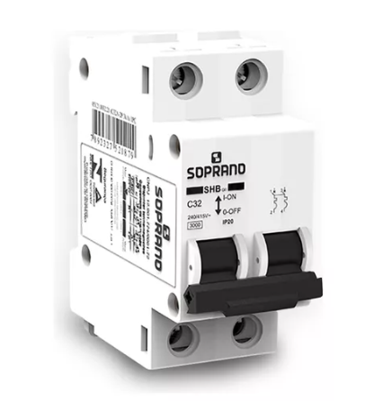 Disjuntor 63A Bipolar Din 0063.21 Soprano