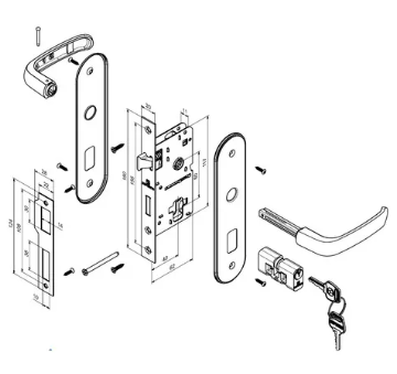 FECHADURA ICAROWAY EXT CROMADA 40X53 0834.17 SOPRANO