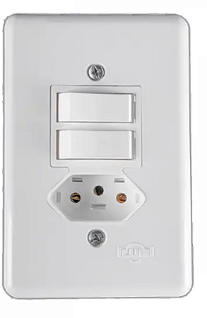 Interruptor Tomada 2P+T 10A 250V Stylus 20200 Ilumi