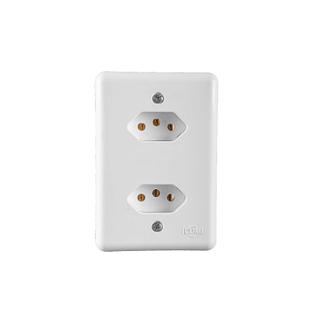 Tomada Dupla 2P+T 10A 250V Mb Stylus 201200 Ilumi