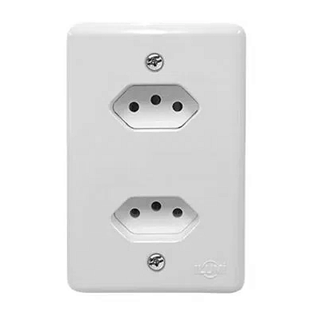 Tomada Dupla 2P+T 20A 250V Mb Stylus 201210 Ilumi