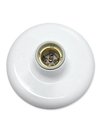 Plafon E27 Branco C/ Bocal Porc 180931 Ilumi