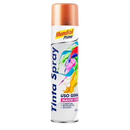Tinta Spray 400Ml Metalica Cobre Mundial Prime