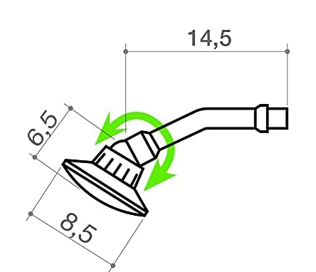 CHUVEIRO ARTICULAVEL ABS CROMADO 3030 CIVITT