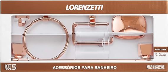 Kit Banheiro Attic 5 Peças 2000 F24 Rg 0099 Lorenzetti