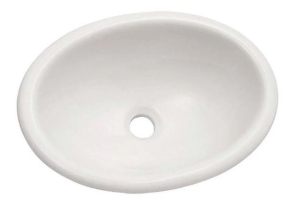 Cuba Sobrepor Oval 45X32 Branca Il6600 Icasa