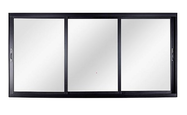 Janela 3F 100X120 Pop Preta Esquadrisol