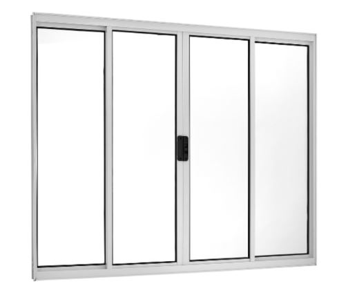 Janela 4F 120X200 Nr Branca Esquadrisol