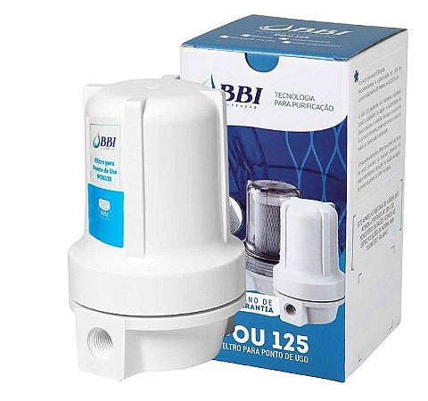 Filtro Agua Ponto Uso Pou 125 Branco 13Cm