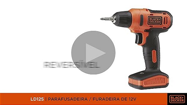 Furadeira/Paraf 3/8" 12V Bivolt C/13 Acess Ld12S-Br Black&De