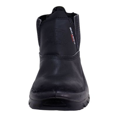 Botina Couro Elast Bidens Bico Plastico 35 Cartom