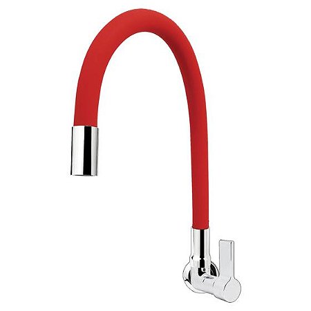 Torneira Coz Parede C70 Gourmet Vermelha 3158670 Dama